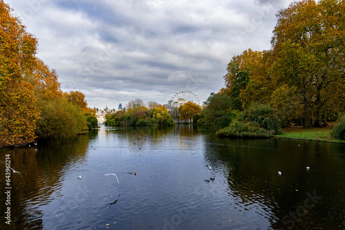 View of London's St. James's Park in Autumn photo