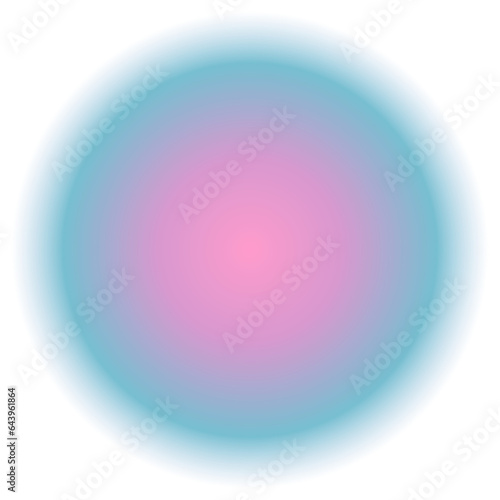 abstract pink and turquoise round aura gradient  circle shape  blurred sphere  modern art harmony  inner peace and wellbeing concept design