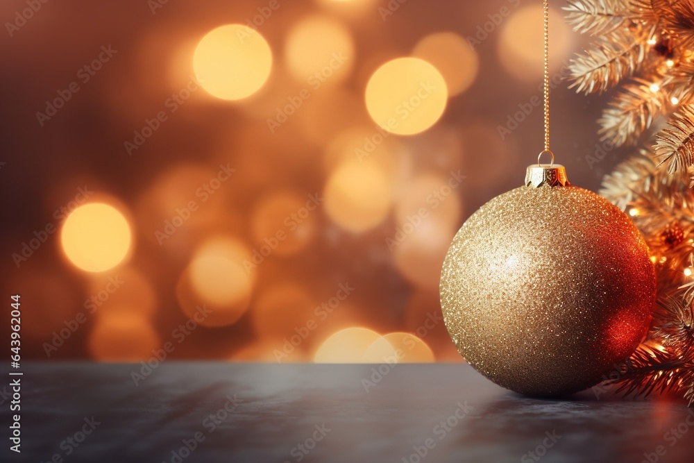 Christmas and New Year background with bokeh lights.Generative Ai Christmas and New Year background with bokeh lights.Generative Ai