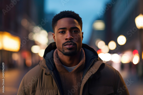 African American Man in Urban Setting