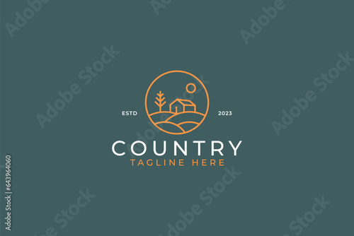 Countryside Rural Village Logo Badge