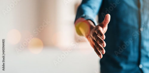 Tableau sur toile Business person, handshake offer and startup meeting, marketing agreement and graphic designer in b2b deal