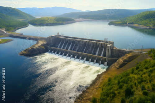 Majestic Aerial View: Hydro Power Plant