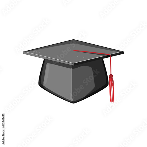 study graduation hat cartoon. tassel graduate, academy object, high grad study graduation hat sign. isolated symbol vector illustration