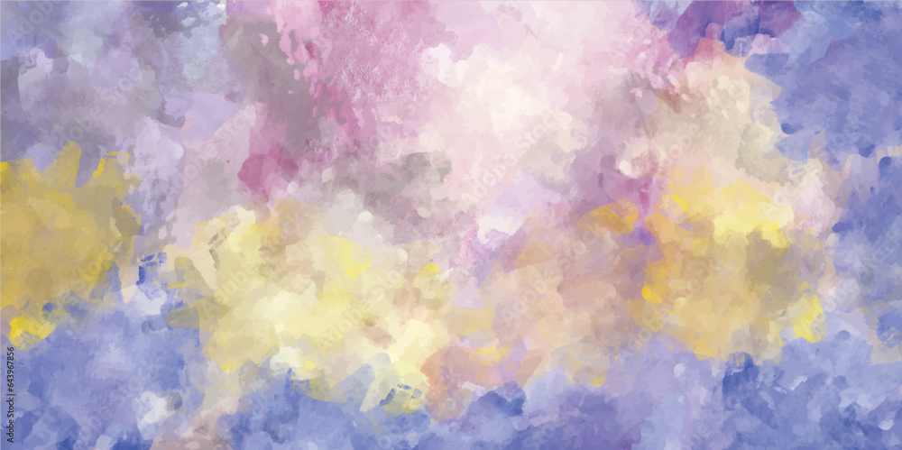 watercolor background . Watercolor Wet Background. Blue, purple, yellow, gray   .Watercolor abstract background. Hand painted watercolor background.