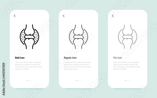 Synovectomy thin line icon. Knee surgery, arthritis. Joint inflammation. Vector illustration.