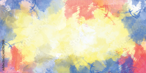 yellow mixed with other color abstract  watercolor background 