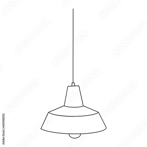 Pendant lamp outline illustration
