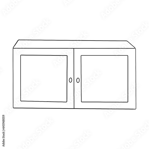 Storage cupboard outline illustration
