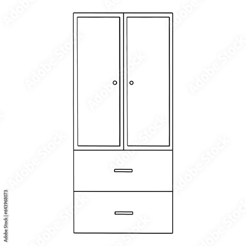 Wardrobe outline illustration