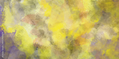 yellow mixed with other color abstract watercolor background 