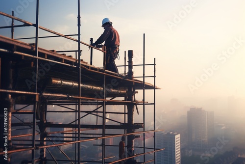 A construction worker on a construction site