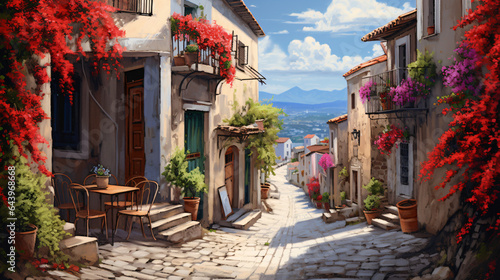 Pictorial old streets of Greece © Rimsha