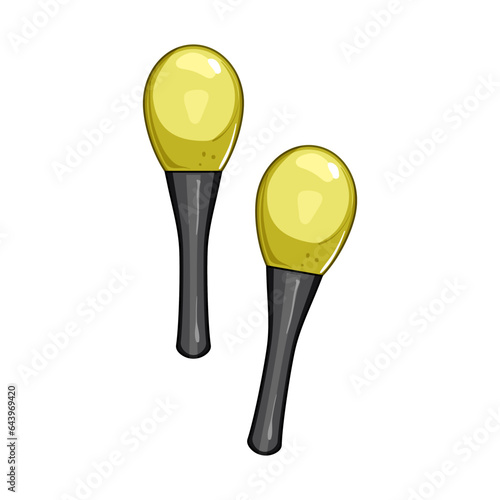 rumba maracas cartoon. skull salsa, crossed mariachi, color silhouette rumba maracas sign. isolated symbol vector illustration