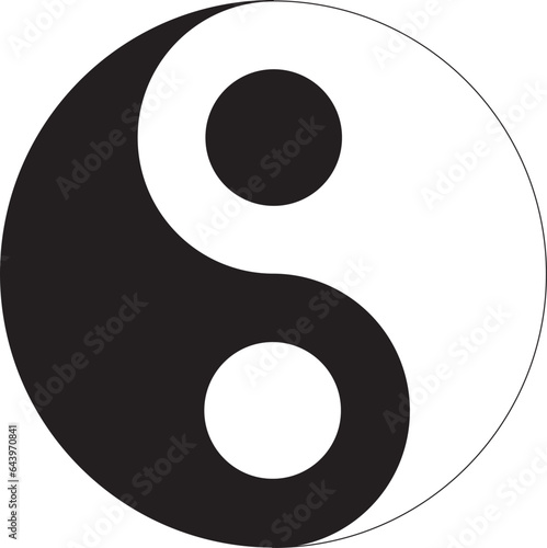 Gradient abstract modern graphic element. Template of a Yin Yang illustrator eps vector logo custom design for business, flyer, brochure, business card or web site.