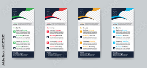 Modern creative corporate business dl flyer or rack card layout concept background flyer brochure cover template for grow up your business to the next level
