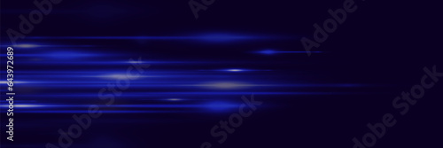 Movement of light effect. Speed ​​effect lines on a transparent background.