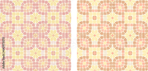 beige and pink colors. For ceramics, tiles, ornaments, backgrounds and other projects.