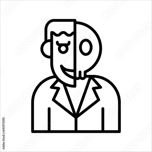 Zombie icon in line style. For your design  vector illustration on white background