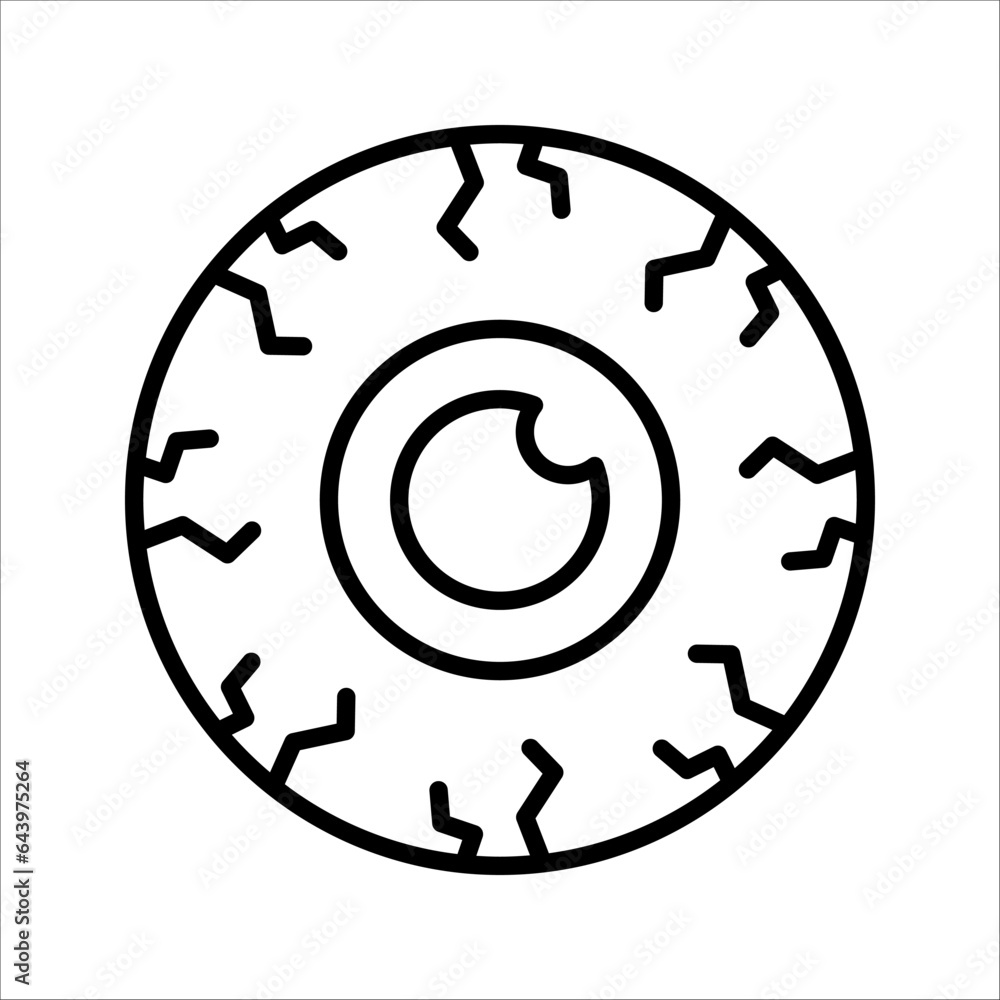 Halloween eyeball vector symbol. Red Eye Ball. Eye balls. Vector illustration on white background Halloween eyeball vector symbol. Red Eye Ball. Eye balls. Vector illustration on white background