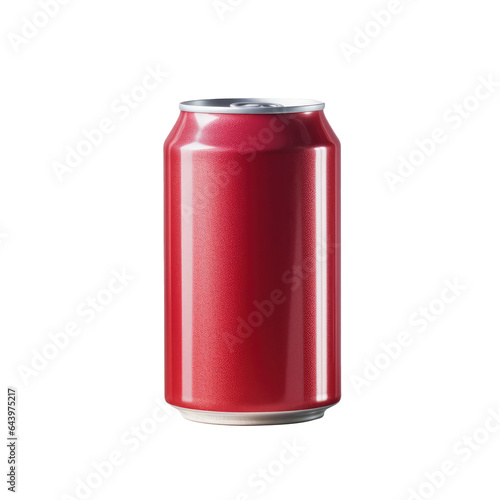 red soda can isolated on transparent background