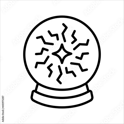 outline crystal magic, Simple vector modern icon design, vector illustration on white background