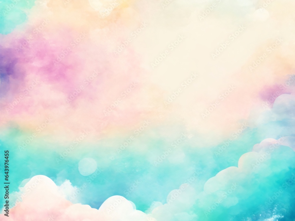 Abstract nature watercolor background, pastel gradient watercolor - obrazy, fototapety, plakaty 