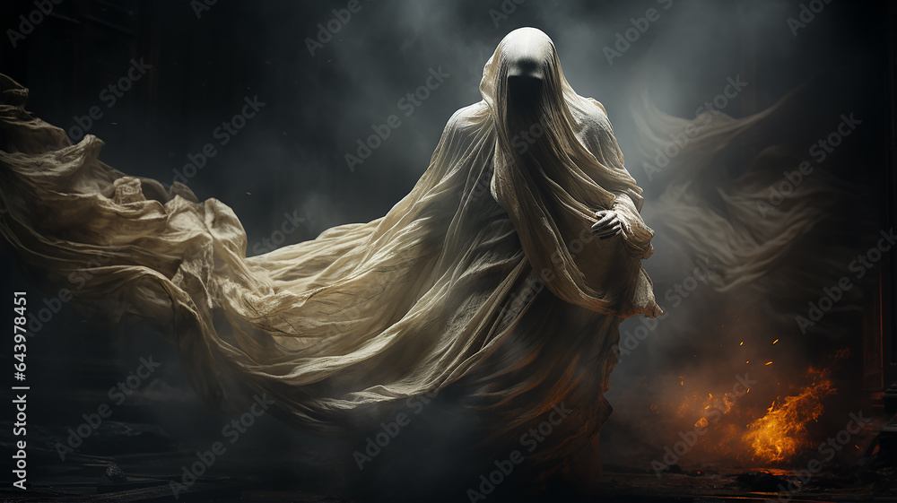 ghost, horror spirit of death on a black background, phobia fantastic creature spirit of evil, fictional darkness ghost, horror spirit of death on a black background, phobia fantastic creature spirit of evil, fictional darkness