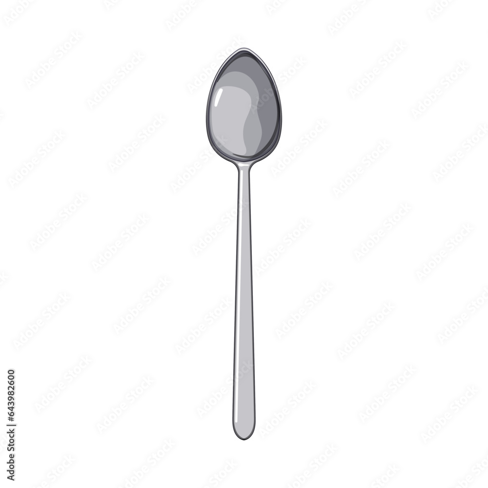 silverware spoon cartoon. metal knife, view cutlery, kitchen steel silverware spoon sign. isolated symbol vector illustration silverware spoon cartoon. metal knife, view cutlery, kitchen steel silverware spoon sign. isolated symbol vector illustration