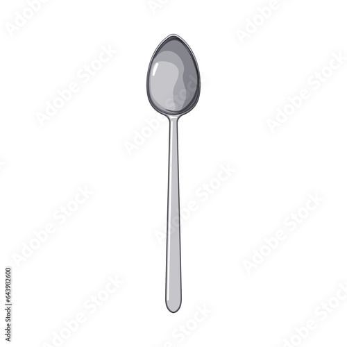 silverware spoon cartoon. metal knife, view cutlery, kitchen steel silverware spoon sign. isolated symbol vector illustration