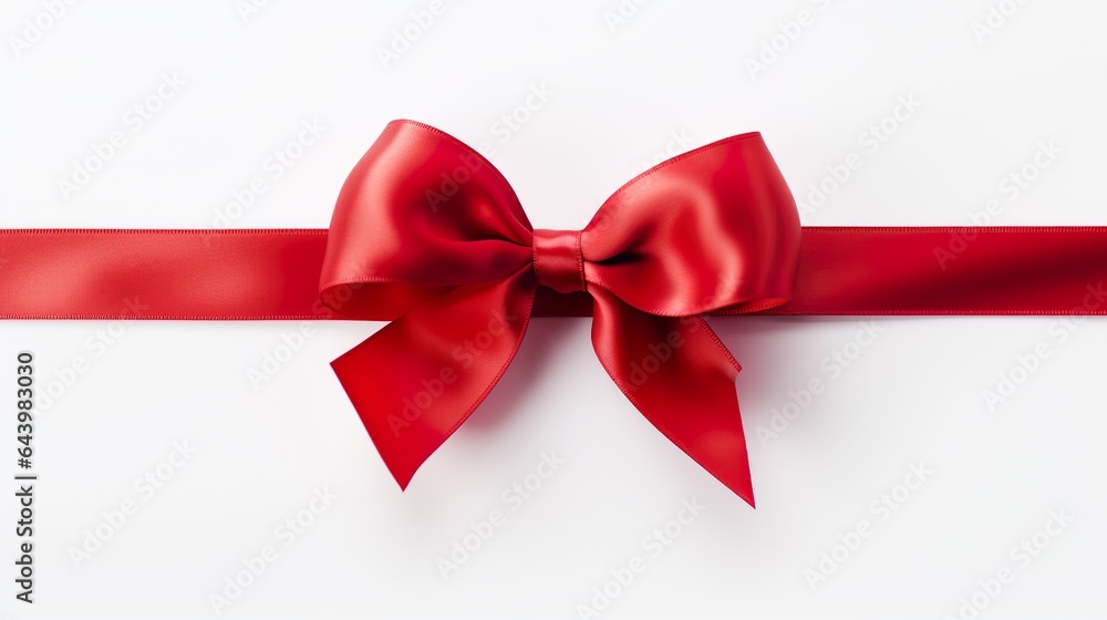 Red bow isolated on white background Red bow isolated on white background