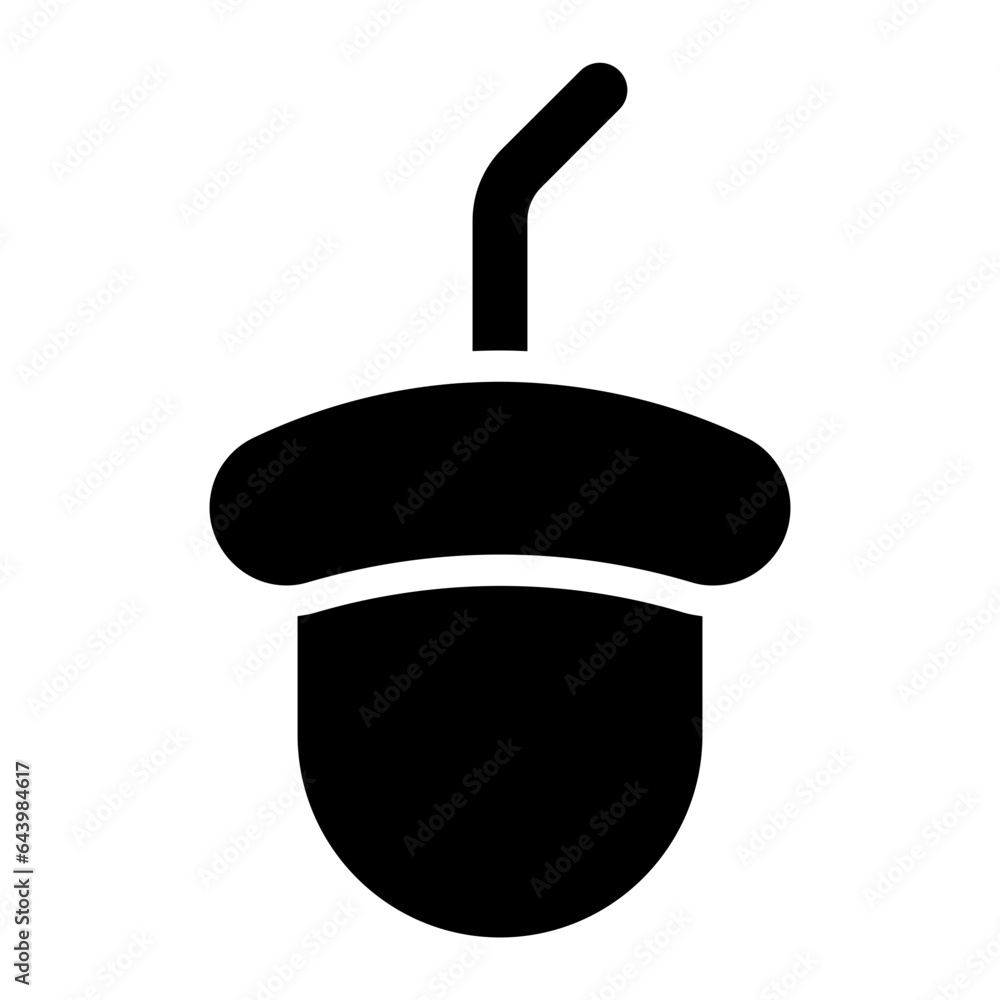 Fototapeta premium acorn glyph 