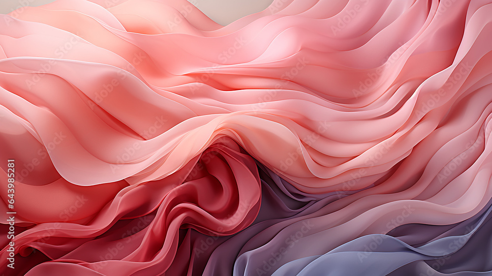 Obraz premium delicate pastel pink silk wavy background, soft color pattern