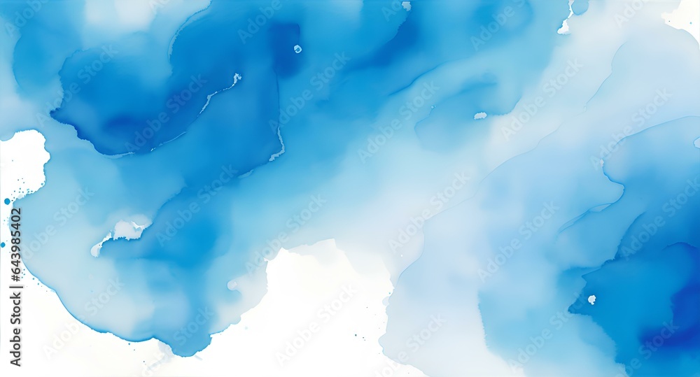 Elegant Blue Abstract Watercolor Background, Colorful Liquid Paint Abstract, Abstract Watercolor Texture, High Resolution