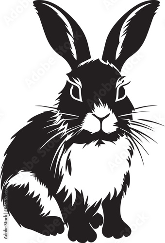 Bunny icon, Rabbit Logo, Farm animal, Vector Illustration, SVG