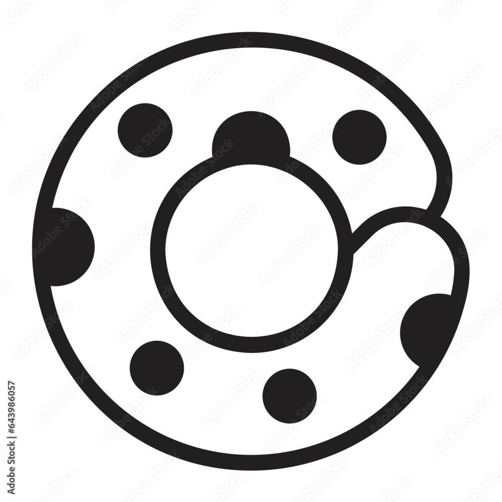 Fototapeta premium bagel glyph icon