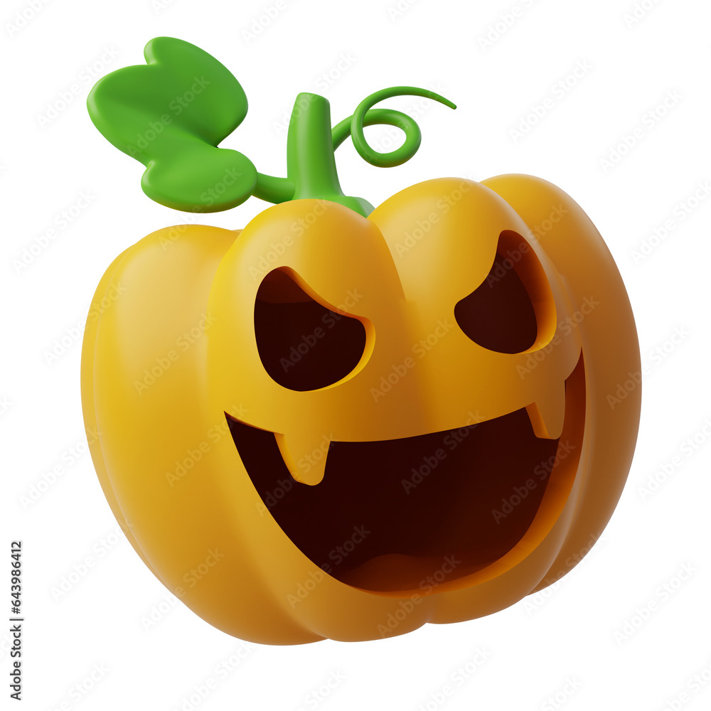 3d Orange pumpkin with cut scary smile, Halloween holiday concept. 3d Orange pumpkin with cut scary smile, Halloween holiday concept.