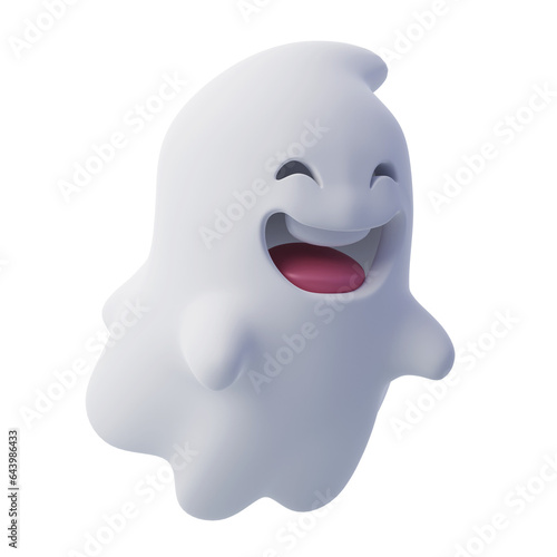 3d Cute Ghost, Halloween Ghost, Halloween holiday concept.