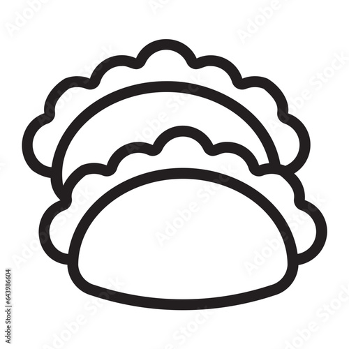 dumplings line icon