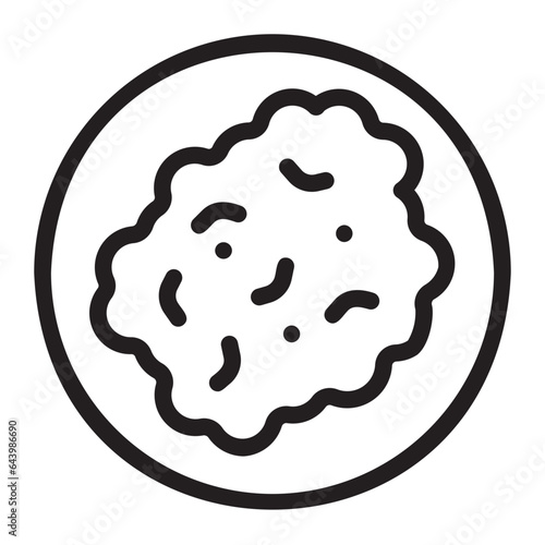 scrambled eggs line icon