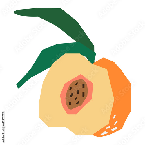 Peach flat illustration