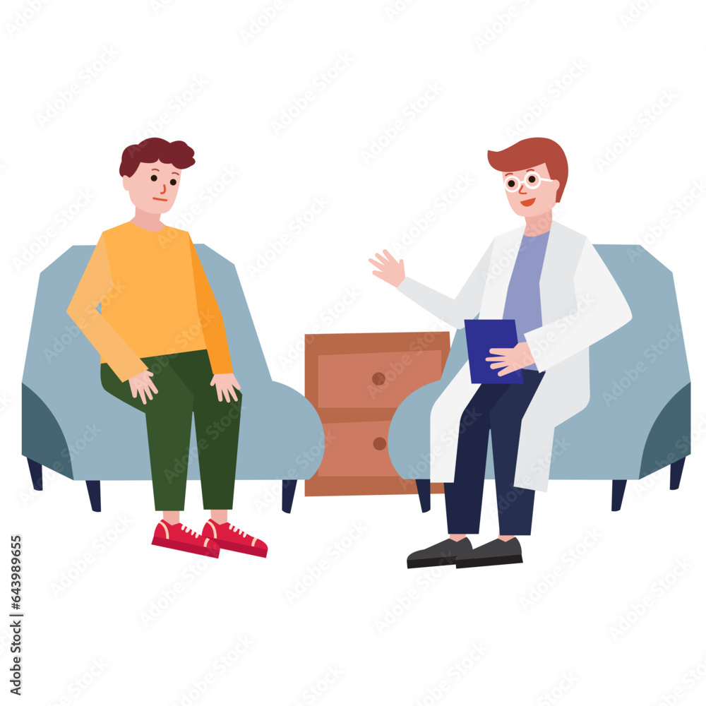 Health counseling flat illustration Health counseling flat illustration