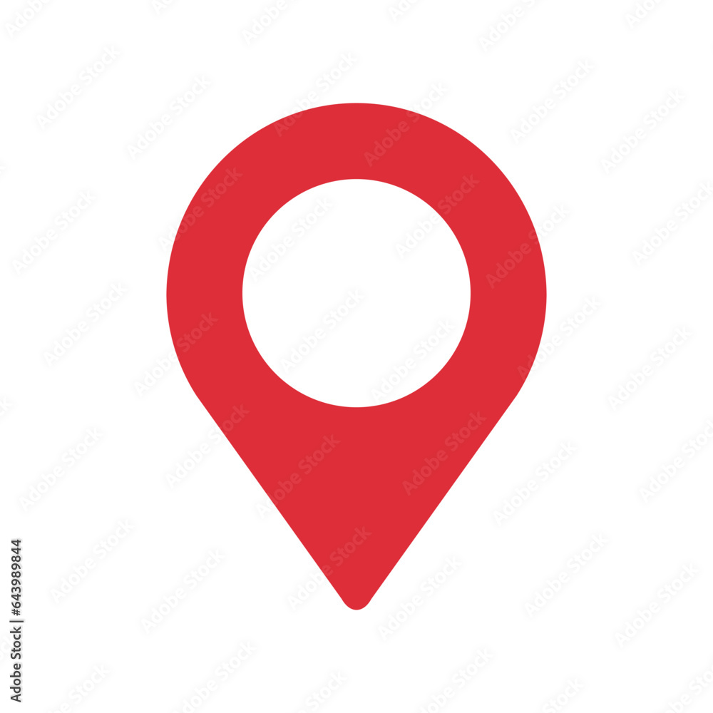 Red map pin. Flat style trend modern brand graphic design on white background. Red map pin. Flat style trend modern brand graphic design on white background.
