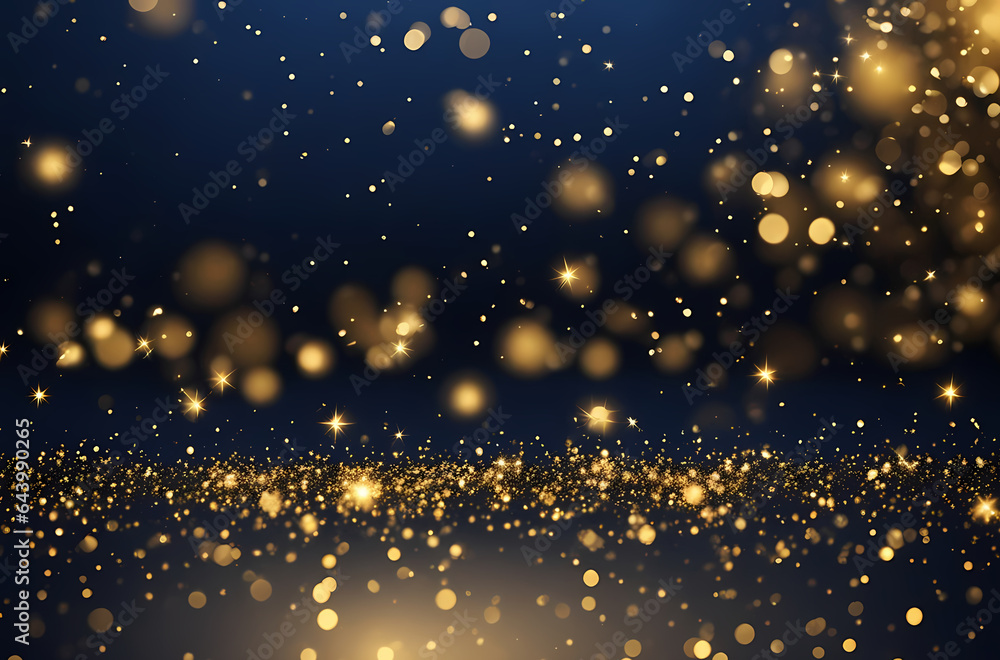 Abstract background with Dark blue and gold particle Abstract background with Dark blue and gold particle