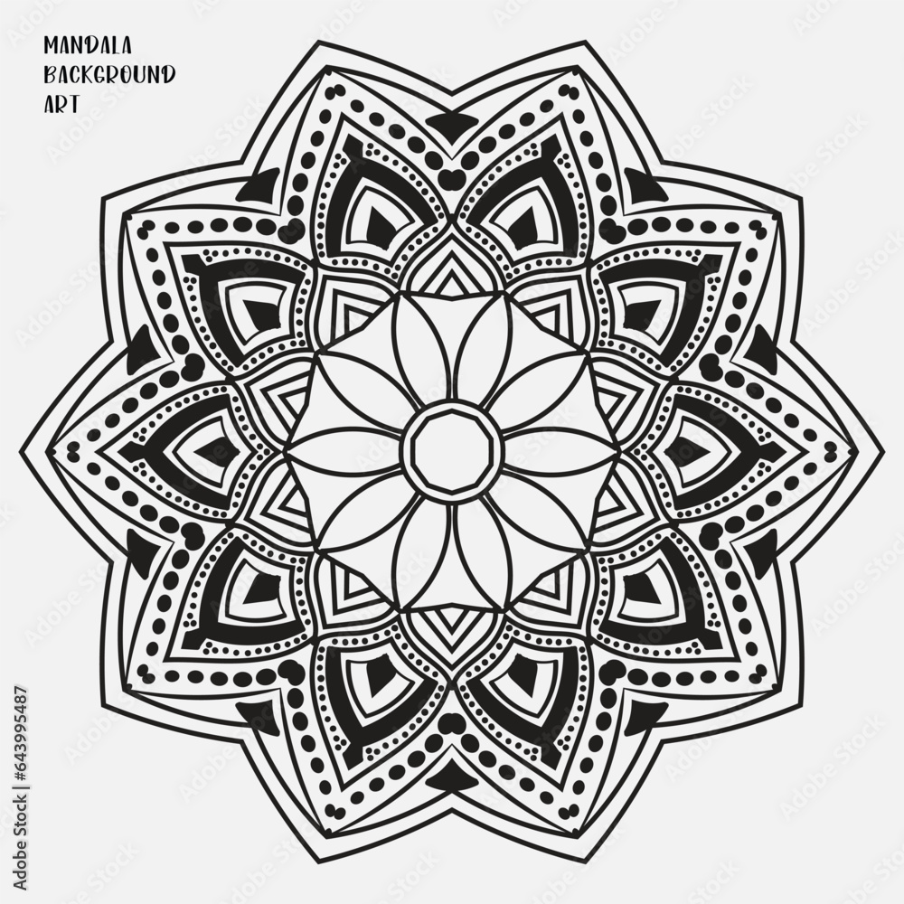 Fototapeta premium Vector luxury ornamental abstract ramadan mandala pattern indian motif diwali rangoli indian puja alpona