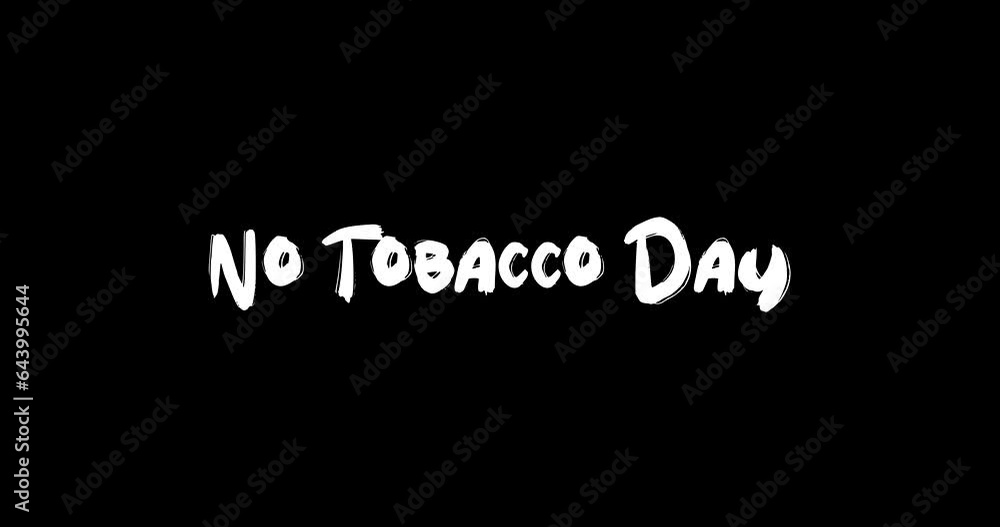 No Tobacco Day Transition Bold Text Typography Animation on Black Background No Tobacco Day Transition Bold Text Typography Animation on Black Background