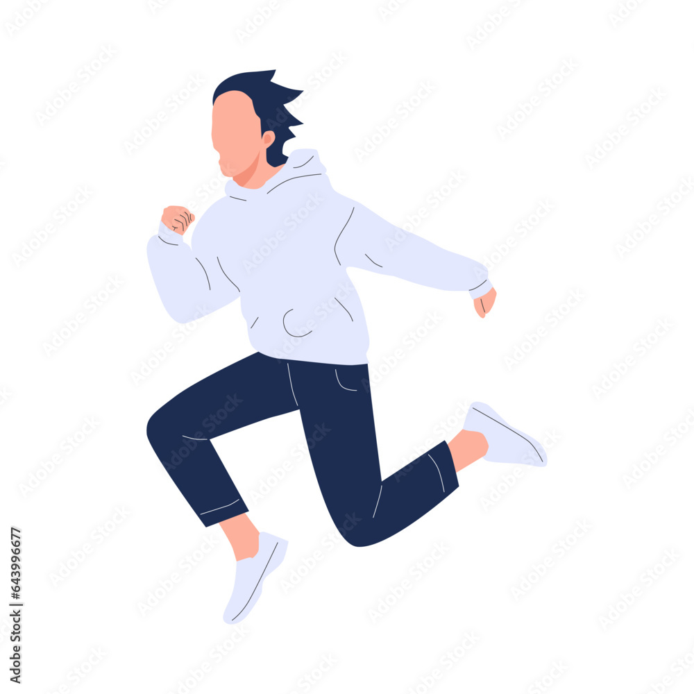 vector illustration of people jumping happily vector illustration of people jumping happily