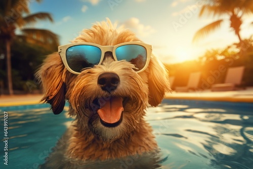The dog enjoys a summer vacation © jaafar