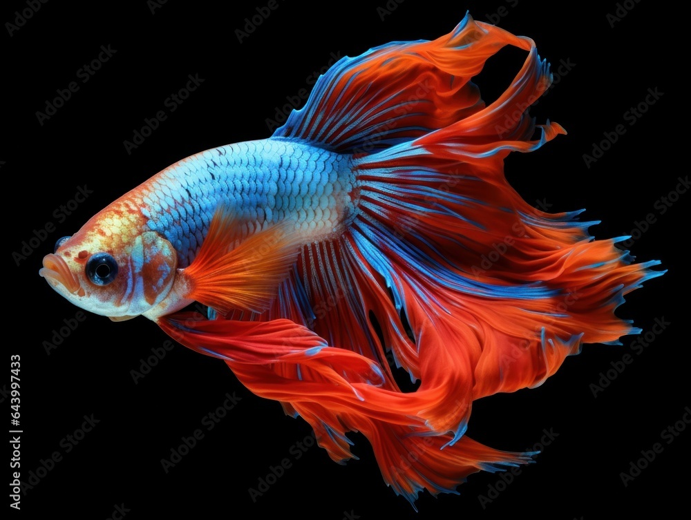 Beautiful Siamese fighting fish on dark background. Betta fish. Beautiful Siamese fighting fish on dark background. Betta fish.