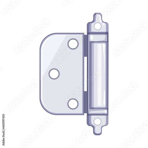 house door hinge cartoon. silver open, construction repair, tool equipment house door hinge sign. isolated symbol vector illustration